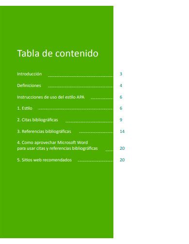 Image result for Table of Contents APA 7 Example