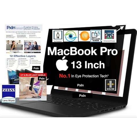 PxIn 13 Inch Macbook Pro Privacy Screen Filter - No Eye Strain | Anti ...