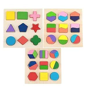Trinkets & More Geometry Shape Sorter Puzzle Boards Matching Jigsaw ...
