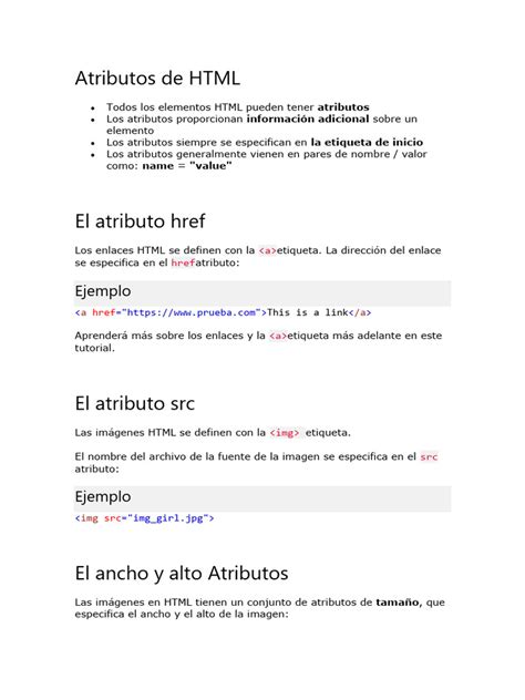 Image result for Atributos En HTML