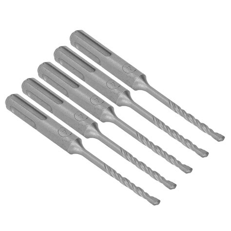 Impact Drill Bit, 5Pcs Cemented Carbide Tip Rugged 2 Flutes Slot Type ...