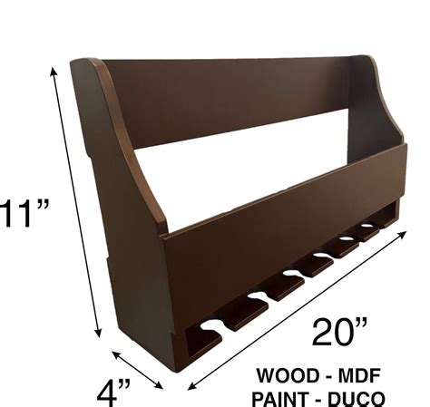 Wall Mounted Wine Glass Rack with Bottle Holder | Holds 6 Glasses | Wa ...