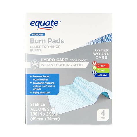 Equate Hydrogel Burn Pad (4 ct) Delivery or Pickup Near Me - Instacart