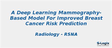 Mammography-based Improved Breast Cancer Risk Prediction | S-Logix