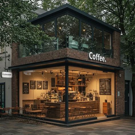 Coffee shop with balcony | Coffee shop design in a house, Coffee shop ...