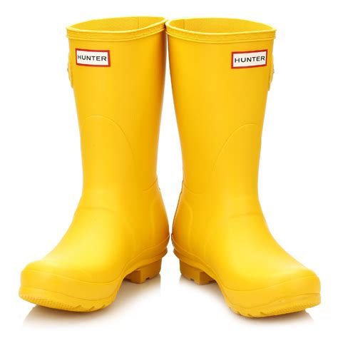 HUNTER Original Short Mid-calf Rubber Rain Boot - 6m in Yellow - Lyst