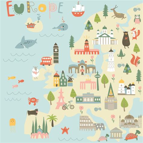 Europe Simple Cartoon Map 的图像结果