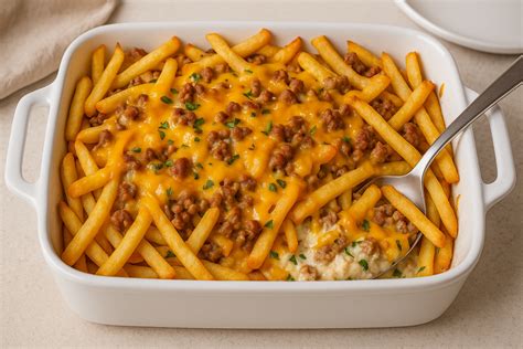 French Fry Casserole Recipe | Dirty Dishes Messy Kisses