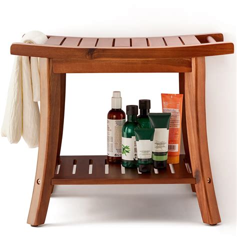 Snapklik.com : Tinamo Acacia Wood Shower Benches For Inside Shower ...