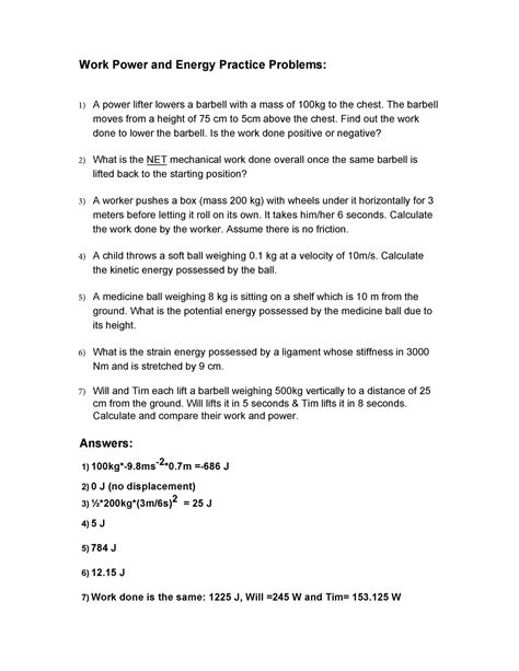 Image result for Work Practice Problems