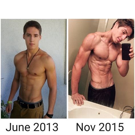 M/22/5'9" [130 > 145 = 15lbs gained] About 2 1/2 years of hard work ...