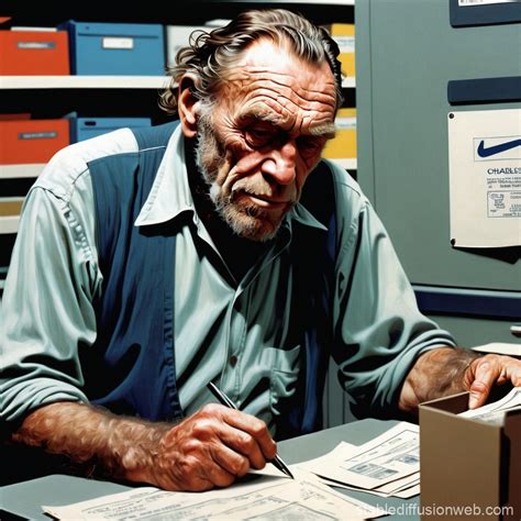 Charles Bukowski Working in Post Office 1960s | Stable Diffusion Online