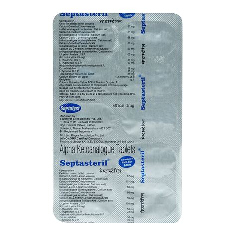 Septasteril Tablet | Uses, Side Effects, Price | Apollo Pharmacy