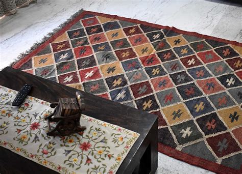 Handwoven Jute & Cotton Rug 6 x 4 ft – India1001.com