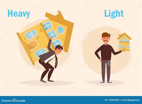 Heavy Light Opposite stock vector. Illustration of loan - 116269935