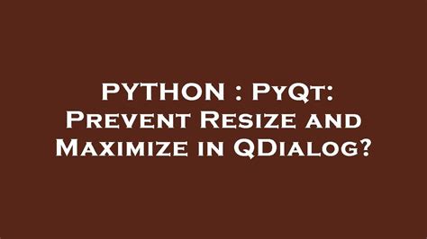 Image result for PyQt QDialog