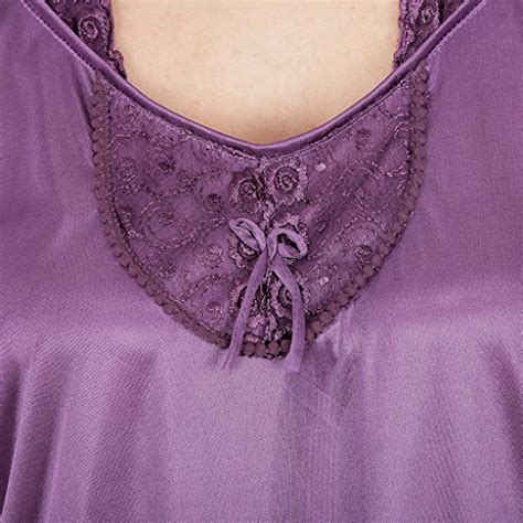 Buy Klamotten Long Purple Satin Nightwear at Amazon.in