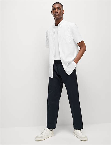 Buy Easy Iron Pure Cotton Textured Shirt at Marks & Spencer