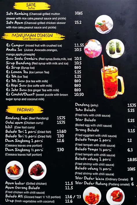Menu of Sari Rasa Restaurant, Tourist Club Area (Al Zahiyah), Abu Dhabi