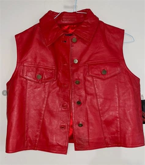 Vintage Red Red Vests for Women | Mercari