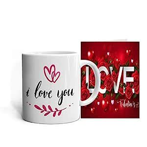 Buy Khakee I Love You Theme Printed Coffee Mug(325 ml) with Valentines ...