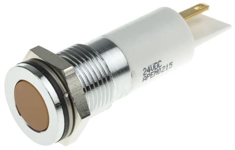 RS PRO | RS PRO Orange Panel Mount Indicator, 21.6 → 26.4V dc, 14mm ...