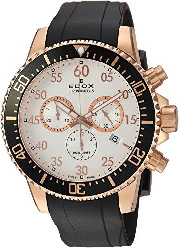 Buy Edox Men's 'Chronorally-S' Quartz Stainless Steel and Rubber Sport ...