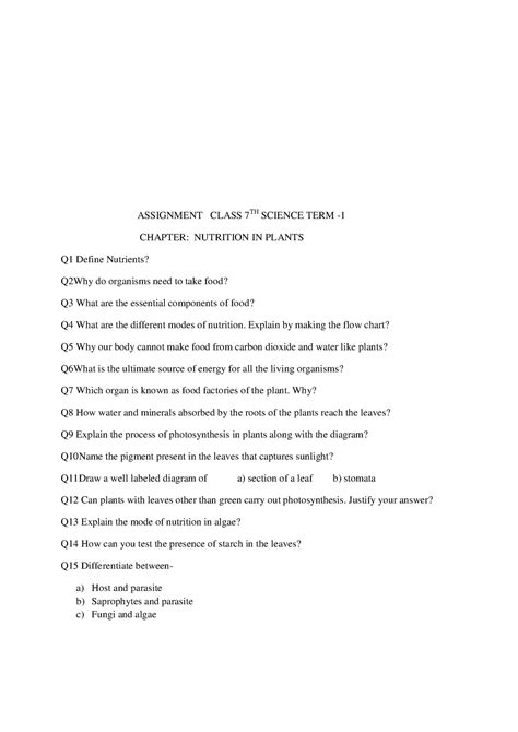 Image result for Assignment Class 7 14th Week Home Science