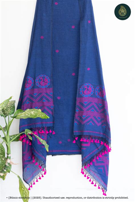 hand woven linen jamdani suit set oh wow – EthnicElement