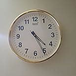 Buy Ajanta Quartz Analog Wall Clock(32 Cm X 32 Cm X 3.5 Cm,Gold,Plastic ...