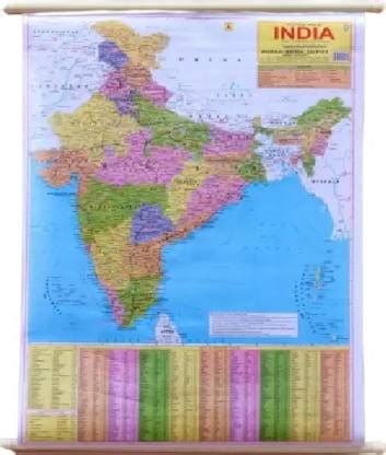Combo India Political & World Political English Map |Thick Lamination ...