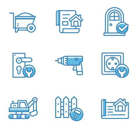 家居装修图标25个icon批量下载-有SVG,PNG,EPS,矢量图格式-寻图标