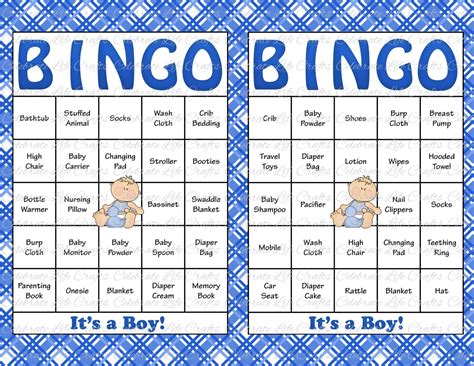 baby shower bingo cards printable