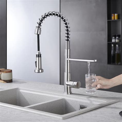Stainless Steel Commercial Kitchen Faucet at Jack Waller blog
