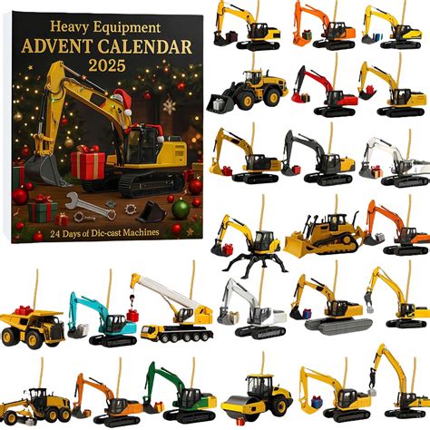 Heavy Equipment Advent Calendar 2025 24 Die-cast Machines Christmas ...