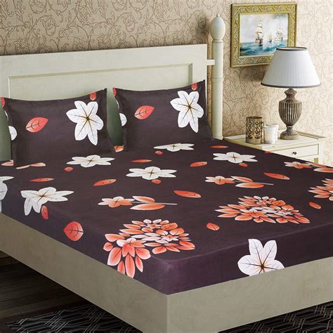 Home Candy Microfiber Collection 152 TC Microfiber Double Bed Sheet ...