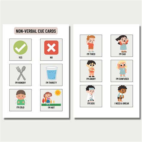 Printable Non-verbal Cue Cards Printable Pecs Autism - Etsy Australia