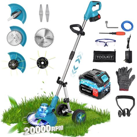 Buy 20000 RPM Battery Powered Weed Eater Cordless, 12'' Electric Weed ...