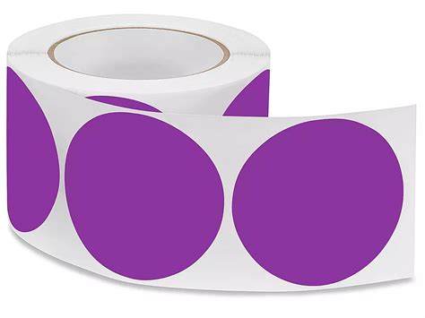 Blank Inventory Circle Labels - Purple, 3" S-1177PUR - ULINE
