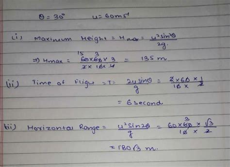 in projectile motion if a body projected ar an angle 60 degree and ...