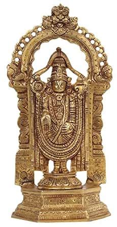 Exotic India Lord Venkateshwara as Balaji at Tirupati - Brass Statue ...