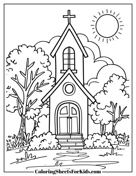 Church Coloring Pages Printable