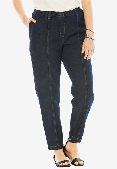 Elastic Waist Denim Jeans at John Keys blog