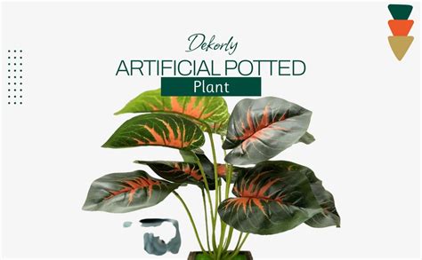 Buy Dekorly Potted Plants Indoor Small Artificial Silk Plants Decor for ...