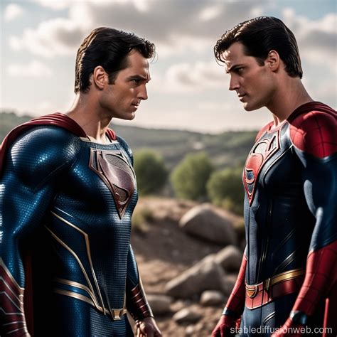 Superman vs Spiderman Battle | Stable Diffusion Online