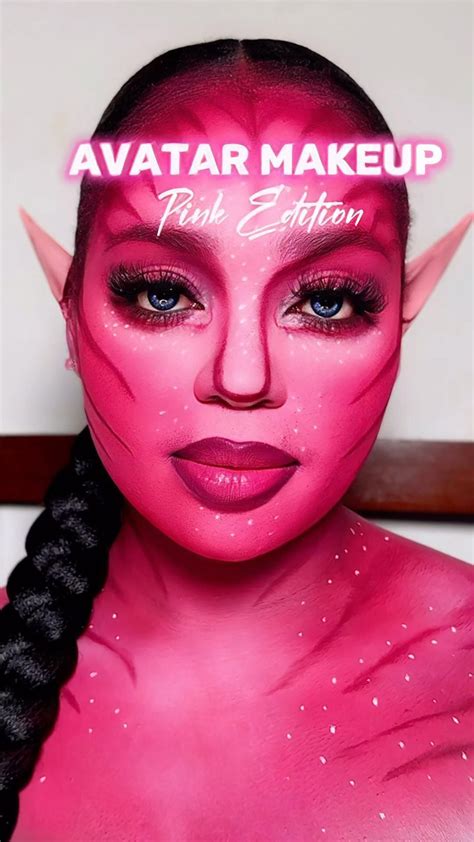 Pink Avatar Makeup Look in 2024 | Halloween makeup, Cosplay makeup ...