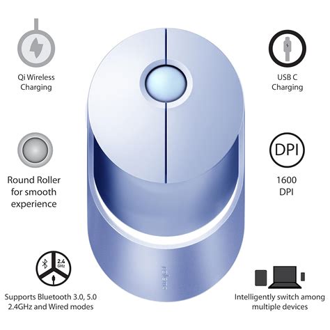 Buy Shop RAPOO Ralemo Air 1 Multi Mode Wireless Mouse (Purple) at Low ...