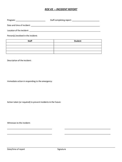 Fillable Online aep roe3 ROE 3 INCIDENT REPORT Fax Email Print - pdfFiller