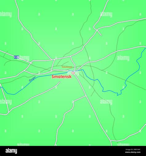 Map of Smolensk City in Russia Stock Photo - Alamy