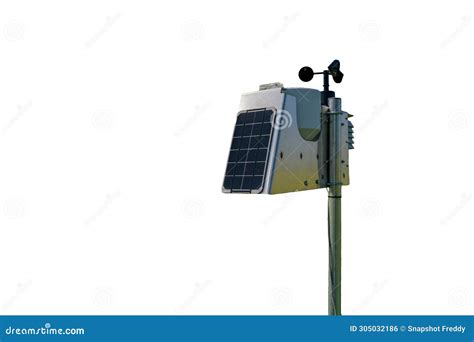 Meteorological Instrument for Measure the Wind Speed on White. Stock Photo - Image of ...